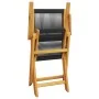 3-teiliges Bistro-Set aus schwarzem Polypropylen und Massivholz von , Gartensets - Ref: Foro24-3281853, Preis: 199,50 €, Raba...