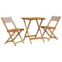 Juego de bistro de 3 piezas tela y madera maciza taupe de , Conjuntos de jardín - Ref: Foro24-3281762, Precio: 139,33 €, Desc...
