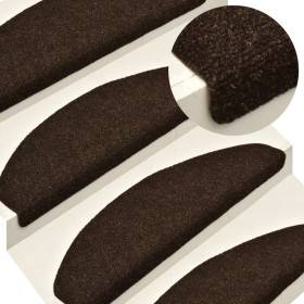 Self-adhesive stair mat 15 pcs 56x17x3 cm brown by vidaXL, Stair mats - Ref: Foro24-322350, Price: 48,47 €, Discount: %
