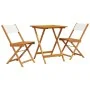 Juego de bistro de 3 piezas tela y madera maciza blanco crema de , Conjuntos de jardín - Ref: Foro24-3281760, Precio: 137,35 ...