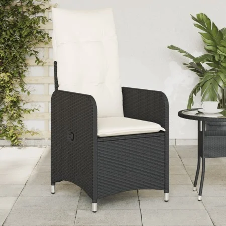 Garten-Liegesessel mit schwarzen Kissen aus synthetischem Rattan von , Gartenstühle - Ref: Foro24-365680, Preis: 136,29 €, Ra...