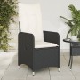 Sillón reclinable de jardín con cojines ratán sintético negro by , Garden chairs - Ref: Foro24-365680, Price: 114,28 €, Disco...