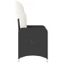 Sillón reclinable de jardín con cojines ratán sintético negro de , Sillas de jardín - Ref: Foro24-365680, Precio: 136,27 €, D...