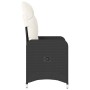 Sillón reclinable de jardín con cojines ratán sintético negro by , Garden chairs - Ref: Foro24-365680, Price: 114,28 €, Disco...