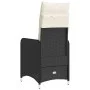 Garten-Liegesessel mit schwarzen Kissen aus synthetischem Rattan von , Gartenstühle - Ref: Foro24-365680, Preis: 136,29 €, Ra...