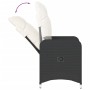 Sillón reclinable de jardín con cojines ratán sintético negro by , Garden chairs - Ref: Foro24-365680, Price: 114,28 €, Disco...