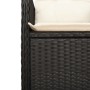 Sillón reclinable de jardín con cojines ratán sintético negro by , Garden chairs - Ref: Foro24-365680, Price: 114,28 €, Disco...