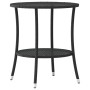Sillas de jardín reclinables con mesa 2 uds ratán PE negro by , Garden chairs - Ref: Foro24-365705, Price: 279,49 €, Discount: %