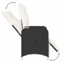 Verstellbare Gartenstühle mit Tisch, 2 Stück, PE-Rattan, Schwarz. von , Gartenstühle - Ref: Foro24-365705, Preis: 273,58 €, R...
