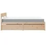 Bett mit Schubladen und Massivholz-Pinienmatratze 140x200 cm. von , Betten und Lattenroste - Ref: Foro24-3281898, Preis: 464,...