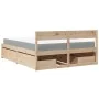 Bett mit Schubladen und Massivholz-Pinienmatratze 140x200 cm. von , Betten und Lattenroste - Ref: Foro24-3281898, Preis: 464,...