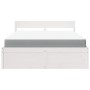 Bed with drawers and mattress solid pine wood white 160x200 cm by , Beds and slatted bases - Ref: Foro24-3281893, Price: 575,...