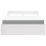 Cama con cajones y colchón madera maciza pino blanca 160x200 cm de , Camas y somieres - Ref: Foro24-3281893, Precio: 566,10 €...