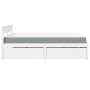 Bed with drawers and mattress solid pine wood white 160x200 cm by , Beds and slatted bases - Ref: Foro24-3281893, Price: 575,...
