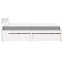 Cama con cajones y colchón madera maciza pino blanca 160x200 cm de , Camas y somieres - Ref: Foro24-3281893, Precio: 566,10 €...