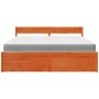 Bett mit Schubladen und Massivholz-Pinienbraunmatratze 180x200 cm. von , Betten und Lattenroste - Ref: Foro24-3281891, Preis:...