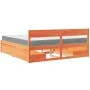 Cama con cajones y colchón madera maciza pino marrón 180x200 cm de , Camas y somieres - Ref: Foro24-3281891, Precio: 569,53 €...