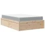Bed with mattress solid pine wood 120x200 cm by , Beds and slatted bases - Ref: Foro24-3281937, Price: 362,62 €, Discount: %