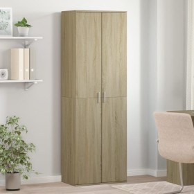 Hoher Schrank aus Sonoma-Eiche-Optik Spanplatte 60x35x180 cm von , Schließfächer und Lagerschränke - Ref: Foro24-3276667, Pre...