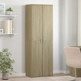 Hoher Schrank aus Sonoma-Eiche-Optik Spanplatte 60x35x180 cm von , Schließfächer und Lagerschränke - Ref: Foro24-3276667, Pre...
