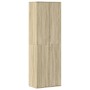 Hoher Schrank aus Sonoma-Eiche-Optik Spanplatte 60x35x180 cm von , Schließfächer und Lagerschränke - Ref: Foro24-3276667, Pre...