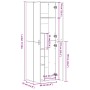 Hoher Schrank aus Sonoma-Eiche-Optik Spanplatte 60x35x180 cm von , Schließfächer und Lagerschränke - Ref: Foro24-3276667, Pre...