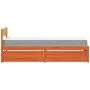 Cama con cajones y colchón madera pino marrón cera 90x190 cm de , Camas y somieres - Ref: Foro24-3281921, Precio: 279,01 €, D...