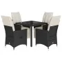 Set de muebles jardín 5 pzas con cojines ratán sintético negro by , Garden sets - Ref: Foro24-3276864, Price: 519,51 €, Disco...
