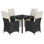 Set de muebles jardín 5 pzas con cojines ratán sintético negro by , Garden sets - Ref: Foro24-3276864, Price: 544,31 €, Disco...