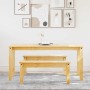 Juego de comedor Panama 3 pzas madera maciza de pino