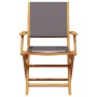 3-teiliges Bistro-Set aus Stoff und massivem Anthrazit-Holz von , Gartensets - Ref: Foro24-3281797, Preis: 158,86 €, Rabatt: %