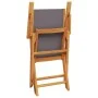 3-teiliges Bistro-Set aus Stoff und massivem Anthrazit-Holz von , Gartensets - Ref: Foro24-3281797, Preis: 156,43 €, Rabatt: %