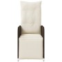 Sillón reclinable de jardín con cojines ratán sintético marrón by , Garden chairs - Ref: Foro24-365696, Price: 132,95 €, Disc...