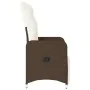 Sillón reclinable de jardín con cojines ratán sintético marrón de , Sillas de jardín - Ref: Foro24-365696, Precio: 152,17 €, ...