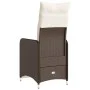 Sillón reclinable de jardín con cojines ratán sintético marrón de , Sillas de jardín - Ref: Foro24-365696, Precio: 152,17 €, ...