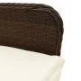 Sillón reclinable de jardín con cojines ratán sintético marrón de , Sillas de jardín - Ref: Foro24-365696, Precio: 152,17 €, ...