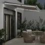 Toldo retráctil manual con LED antracita y blanco 350x250 cm by , Awnings - Ref: Foro24-3215782, Price: 267,65 €, Discount: %