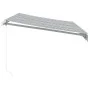 Toldo retráctil manual con LED antracita y blanco 350x250 cm by , Awnings - Ref: Foro24-3215782, Price: 267,65 €, Discount: %