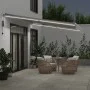 Toldo retráctil automático luz LED antracita blanco 500x300 cm de , Toldos - Ref: Foro24-3215789, Precio: 645,66 €, Descuento: %