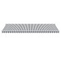 Toldo retráctil manual gris antracita y blanco 600x350 cm by , Awnings - Ref: Foro24-3215804, Price: 575,84 €, Discount: %