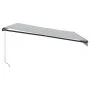 Toldo retráctil manual gris antracita y blanco 450x350 cm de , Toldos - Ref: Foro24-3215812, Precio: 406,95 €, Descuento: %