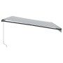 Toldo retráctil manual gris antracita y blanco 450x350 cm by , Awnings - Ref: Foro24-3215812, Price: 434,32 €, Discount: %