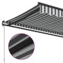 Toldo retráctil manual gris antracita y blanco 450x350 cm by , Awnings - Ref: Foro24-3215812, Price: 434,32 €, Discount: %