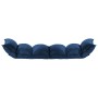 Folding blue fabric floor lounger by , Floor chairs - Ref: Foro24-325239, Price: 116,83 €, Discount: %