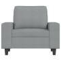 Sillón con taburete tela gris claro 60 cm de , Sofás - Ref: Foro24-3201143, Precio: 190,27 €, Descuento: %