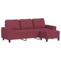 3-seater sofa with a red wine fabric ottoman, 180 cm. by , Sofas - Ref: Foro24-3201157, Price: 258,76 €, Discount: %