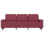 3-seater sofa with a red wine fabric ottoman, 180 cm. by , Sofas - Ref: Foro24-3201157, Price: 294,32 €, Discount: %