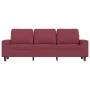 3-seater sofa with a red wine fabric ottoman, 180 cm. by , Sofas - Ref: Foro24-3201157, Price: 258,76 €, Discount: %