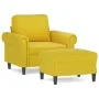Sillón con taburete terciopelo amarillo 60 cm de , Sofás - Ref: Foro24-3201211, Precio: 206,95 €, Descuento: %