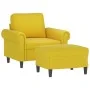 Sillón con taburete terciopelo amarillo 60 cm de , Sofás - Ref: Foro24-3201211, Precio: 206,95 €, Descuento: %